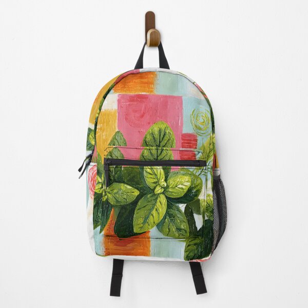 Item preview, Mint Leaves in Modern Color - Fresh Botanical Energy Woven Through Bold Geometric Abstraction designed and sold by OlfactoART Studio.