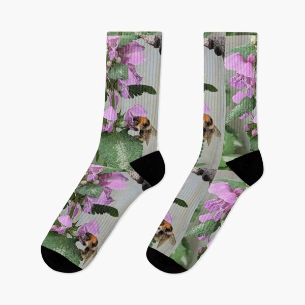 Item preview, Purple dead nettle bee designed and sold by AlpineArtsZen.