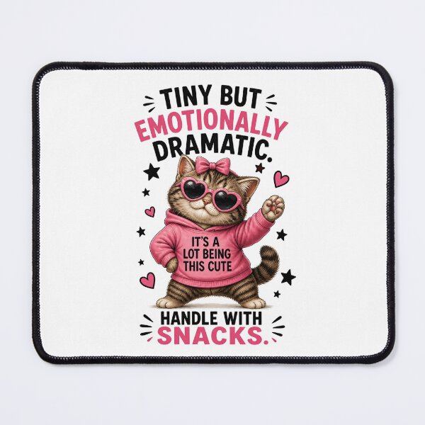 Item preview, Tiny but Emotionally Dramatic Snack Cat designed and sold by yasmh.