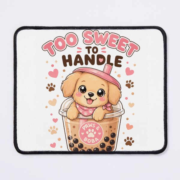 Item preview, Too Sweet To Handle | Cute Kawaii Boba Puppy Dog designed and sold by AMBAYK.