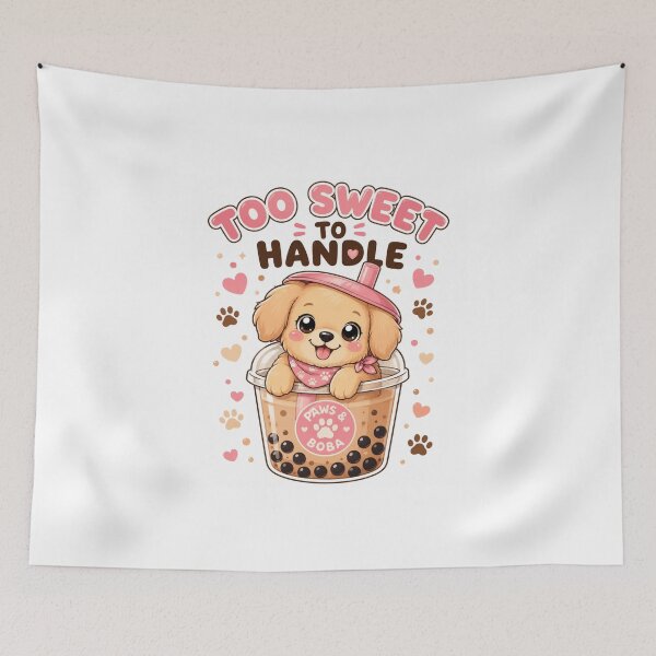 Item preview, Too Sweet To Handle | Cute Kawaii Boba Puppy Dog designed and sold by AMBAYK.