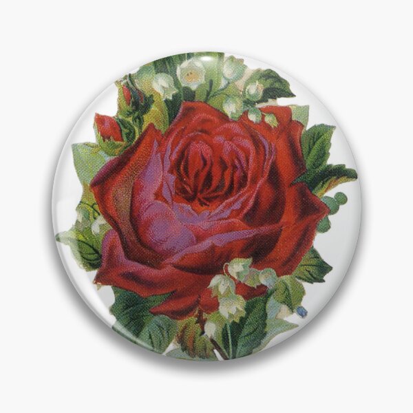Item preview, vintage rose & lily of the valley designed and sold by foxtailvintage.
