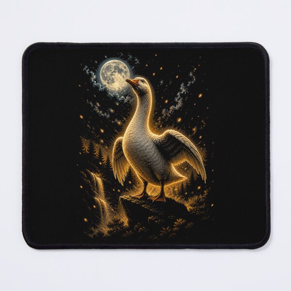 Item preview, Majestic Goose Under Moonlight | Dramatic Goose Art designed and sold by Syrupulse.