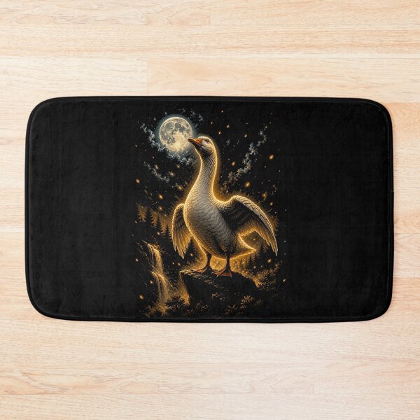 Item preview, Majestic Goose Under Moonlight | Dramatic Goose Art designed and sold by Syrupulse.