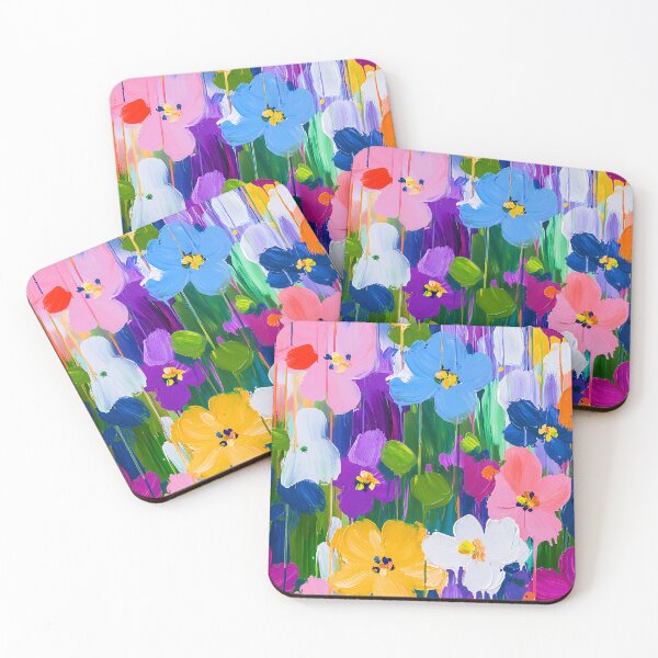 Item preview, Brightly Colorful Floral Watercolor-Style Abstract Digital Art designed and sold by DEC02.