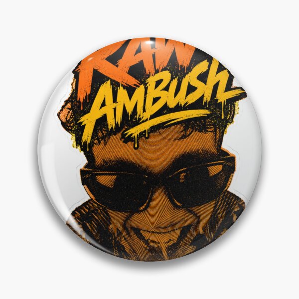 Item preview, Raw Ambush Graffiti Sticker | Orange Grunge Streetwear Art designed and sold by Beans' Art Studio.
