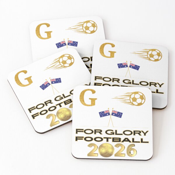 Aperçu de l'œuvre Football australien 2026 : Pour la gloire | Cadeau pour les fans de football australien | Fierté des supporters | Design sportif doré créée et vendue par Art IN Pack.