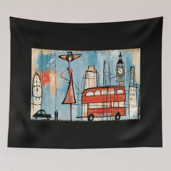 Item preview, London Landmarks Reimagined - Big Ben Red Double Decker and the Pulse of a Vibrant City designed and sold by OlfactoART Studio.