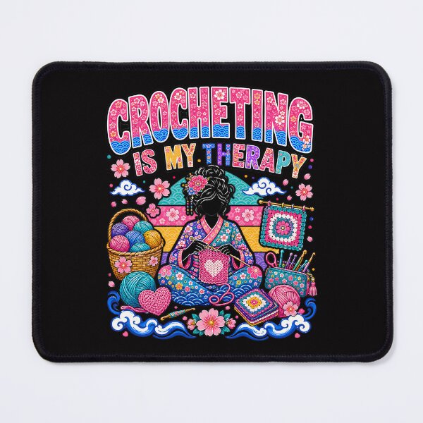 Item preview, Crocheting is my Therapy designed and sold by CoolCrazyQuirky.