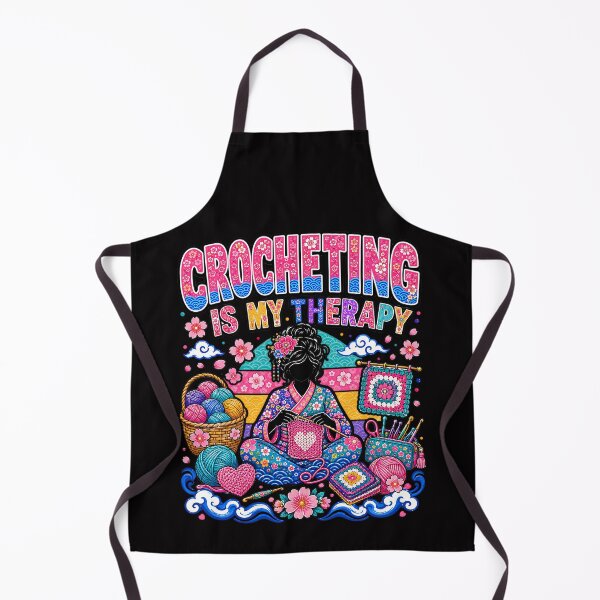 Item preview, Crocheting is my Therapy designed and sold by CoolCrazyQuirky.
