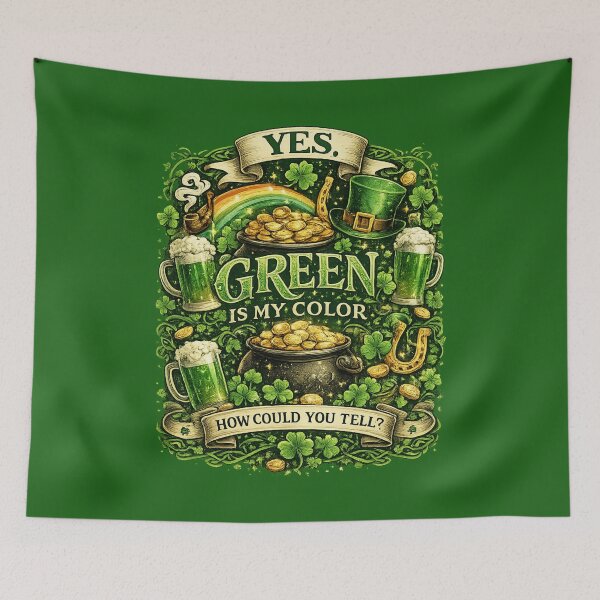 Item preview, Yes Green Is My Color – St. Patrick’s Day Festive Shirt designed and sold by BB Design Garage.