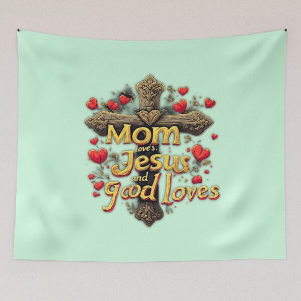 Item preview, Mom loves Jesus designed and sold by Jsw-speedartja.