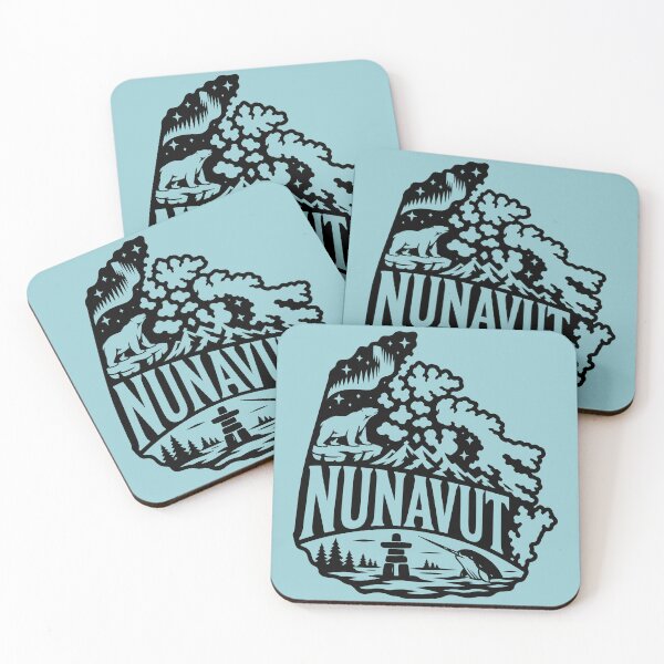 Item preview, Nunavut Canada Arctic Wildlife and Canadian Aurora Silhouette designed and sold by meganohm.