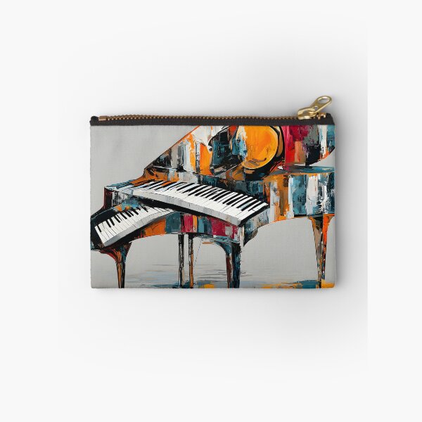 Item preview, Futuristic Grand Piano Reverie - Surreal Color Waves Flowing Through Music and Modern Imagination designed and sold by OlfactoART Studio.