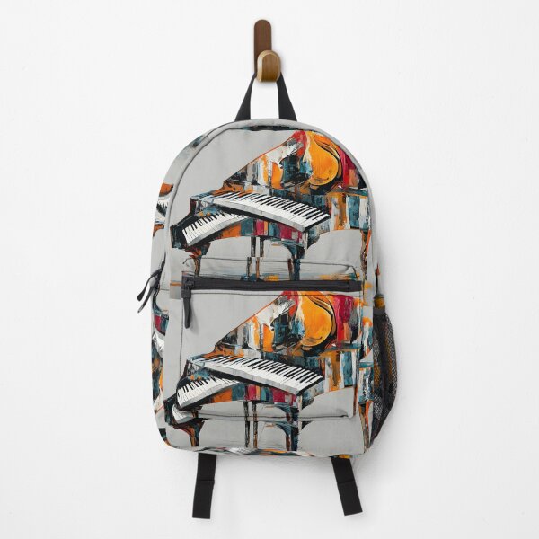 Item preview, Futuristic Grand Piano Reverie - Surreal Color Waves Flowing Through Music and Modern Imagination designed and sold by OlfactoART Studio.