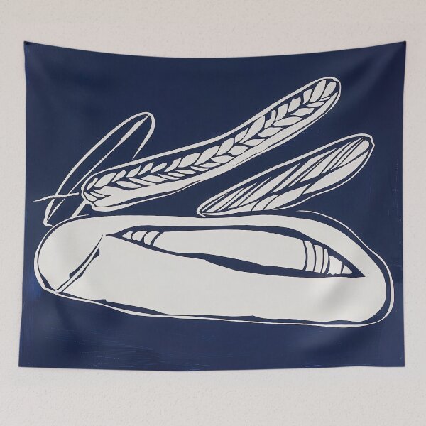 Item preview, Bread - Blue Abstract Art designed and sold by shadow-bloom.