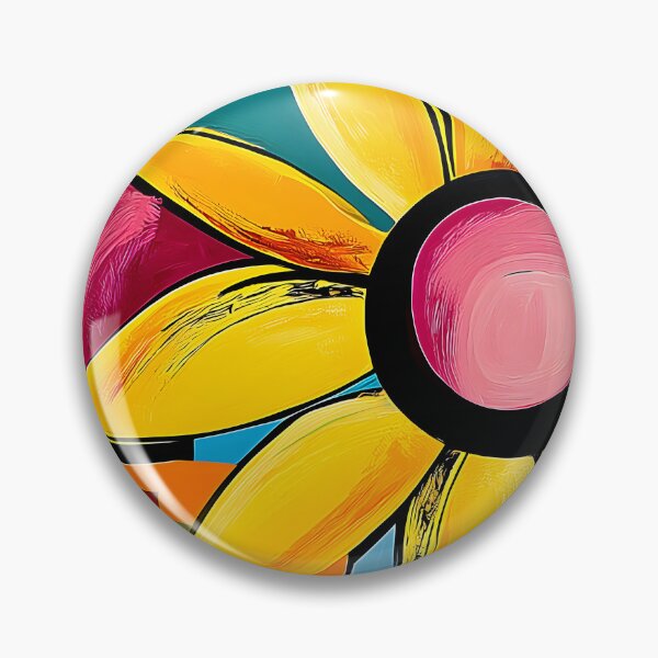 Item preview, Sunflower in a Vortex of Color - Bold Geometric Petals and Vibrant Abstract Energy Unleashed designed and sold by OlfactoART Studio.