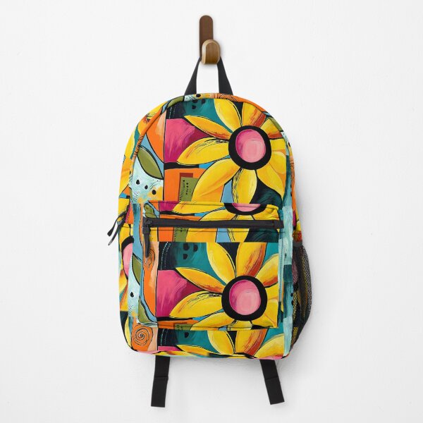 Item preview, Sunflower in a Vortex of Color - Bold Geometric Petals and Vibrant Abstract Energy Unleashed designed and sold by OlfactoART Studio.
