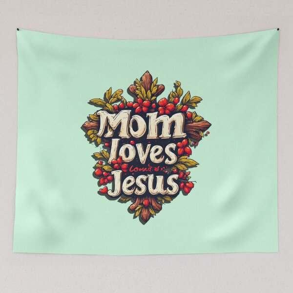 Item preview, Mom loves Jesus designed and sold by Jsw-speedartja.