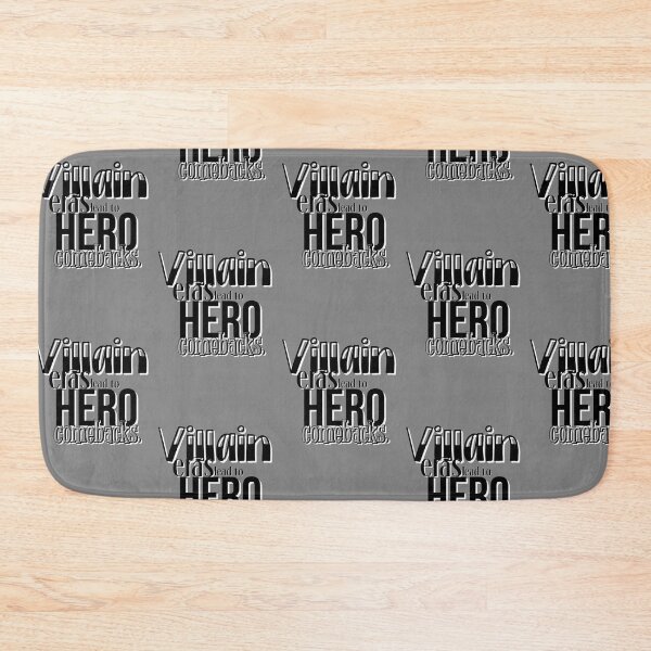 Item preview, Villain Eras lead to Hero comebacks, text only meme designed and sold by GiSilver.