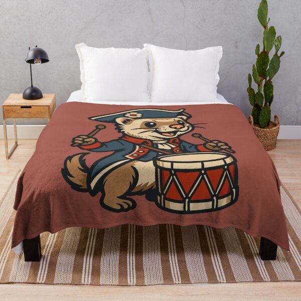 Item preview, Revolutionary Drummer Ferret designed and sold by Ghost on Toast.