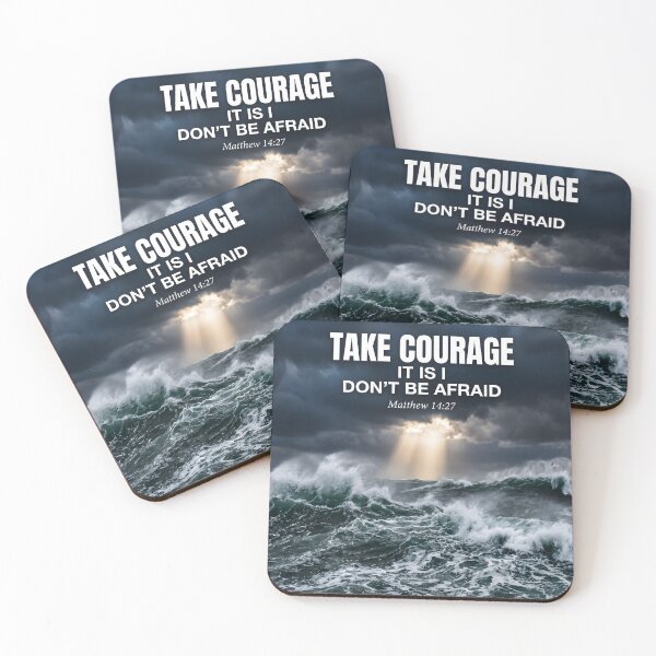 Item preview, Take Courage Matthew 14:27 Biblical Seascape designed and sold by RRRShop.
