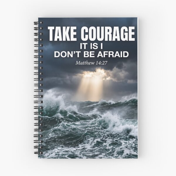 Item preview, Take Courage Matthew 14:27 Biblical Seascape designed and sold by RRRShop.