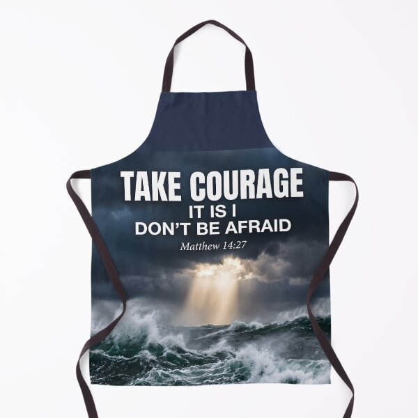 Item preview, Take Courage Matthew 14:27 Biblical Seascape designed and sold by RRRShop.
