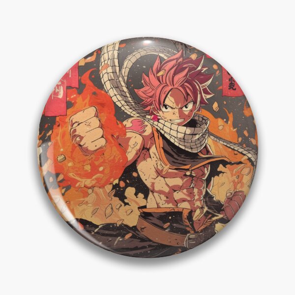 Item preview, Vintage Warned Natsu Dragon Fist  designed and sold by AnimeArsenalPrints.