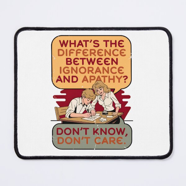 Item preview, What's The Difference Between Ignorance And Apathy - Funny Vintage Retro Sarcastic Sticker designed and sold by traciwithani.