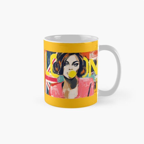 Item preview, Pop Art Confidence Unleashed - Stylish Woman with Bubblegum Attitude and Retro Urban Color designed and sold by OlfactoART Studio.