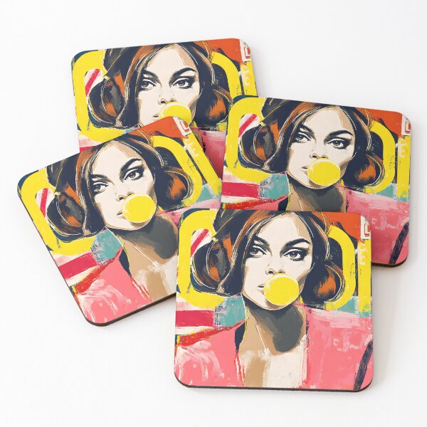 Item preview, Pop Art Confidence Unleashed - Stylish Woman with Bubblegum Attitude and Retro Urban Color designed and sold by OlfactoART Studio.