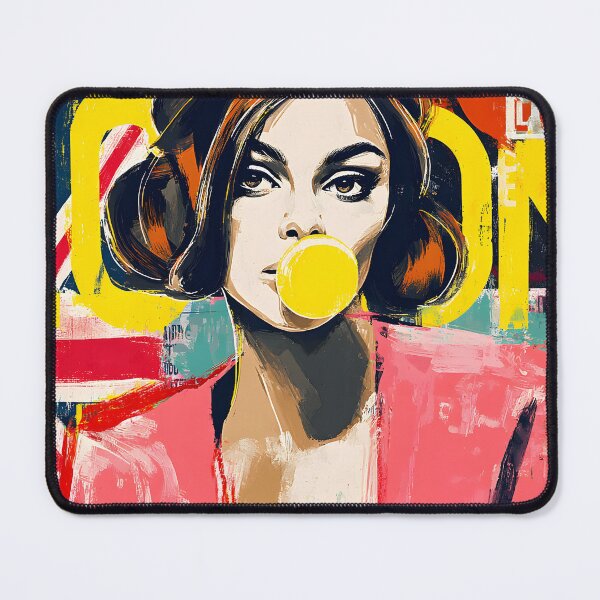 Item preview, Pop Art Confidence Unleashed - Stylish Woman with Bubblegum Attitude and Retro Urban Color designed and sold by OlfactoART Studio.
