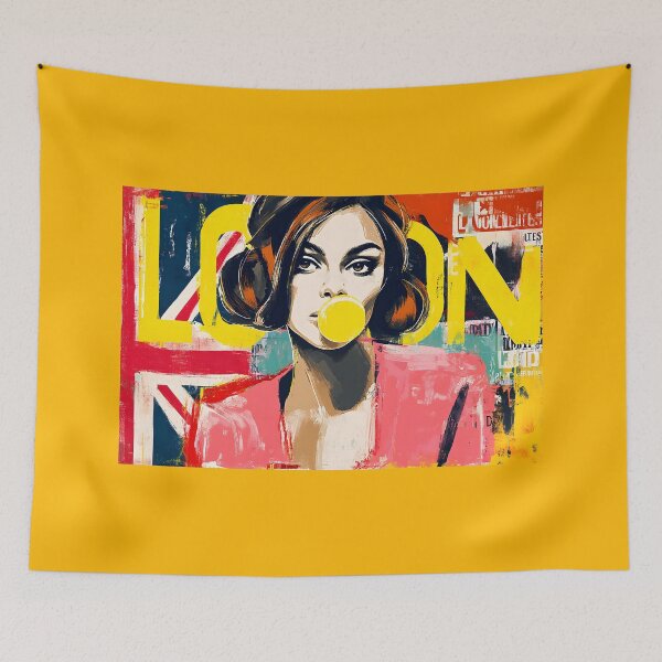 Item preview, Pop Art Confidence Unleashed - Stylish Woman with Bubblegum Attitude and Retro Urban Color designed and sold by OlfactoART Studio.