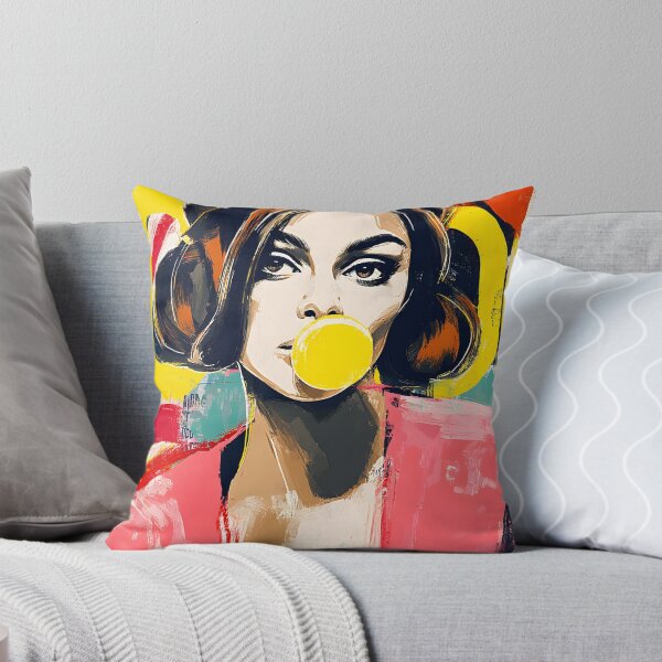 Item preview, Pop Art Confidence Unleashed - Stylish Woman with Bubblegum Attitude and Retro Urban Color designed and sold by OlfactoART Studio.
