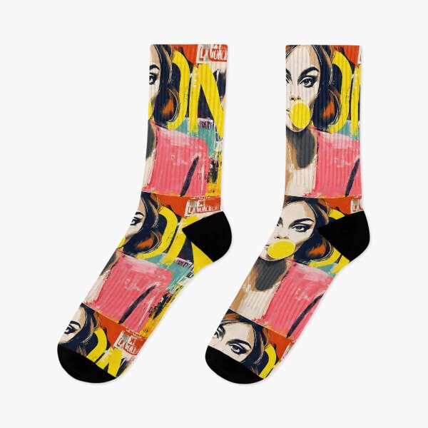 Item preview, Pop Art Confidence Unleashed - Stylish Woman with Bubblegum Attitude and Retro Urban Color designed and sold by OlfactoART Studio.