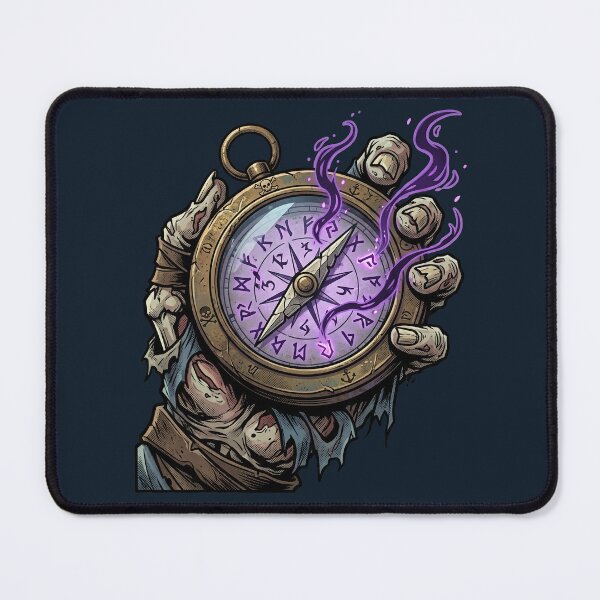 Item preview, Cursed Navigator - Skull Hand and Glowing Ancient Compass Tattoo designed and sold by PerfectTerrible.