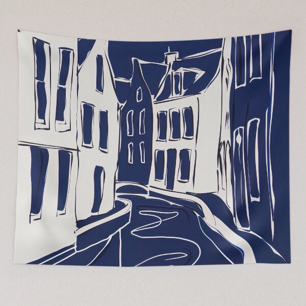 Item preview, Breda, Netherlands - Blue Abstract Art designed and sold by shadow-bloom.
