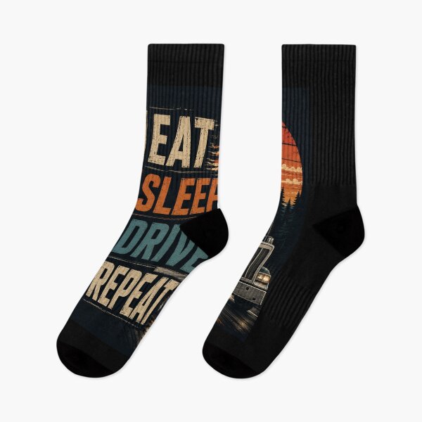 Item preview, Eat Sleep Drive Repeat Truck Driver Lifestyle designed and sold by kakmi-art.