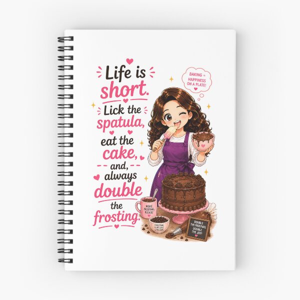 Item preview, Life is Short. Lick the Spatula, Eat the Cake, Double the Frosting. designed and sold by thecookiegallery.