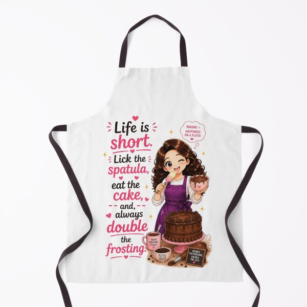 Item preview, Life is Short. Lick the Spatula, Eat the Cake, Double the Frosting. designed and sold by thecookiegallery.