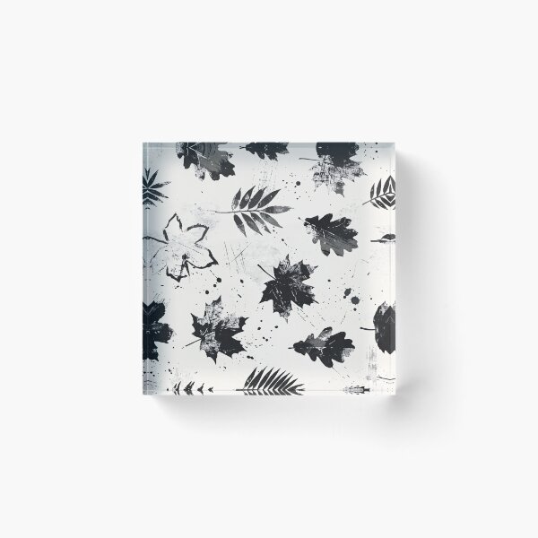 Item preview, Distressed Black Leaf Pattern Abstract designed and sold by TOM JACK.