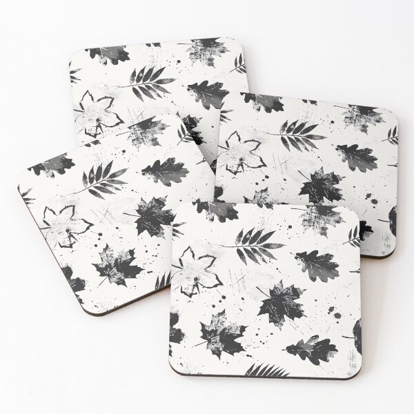 Item preview, Distressed Black Leaf Pattern Abstract designed and sold by TOM JACK.