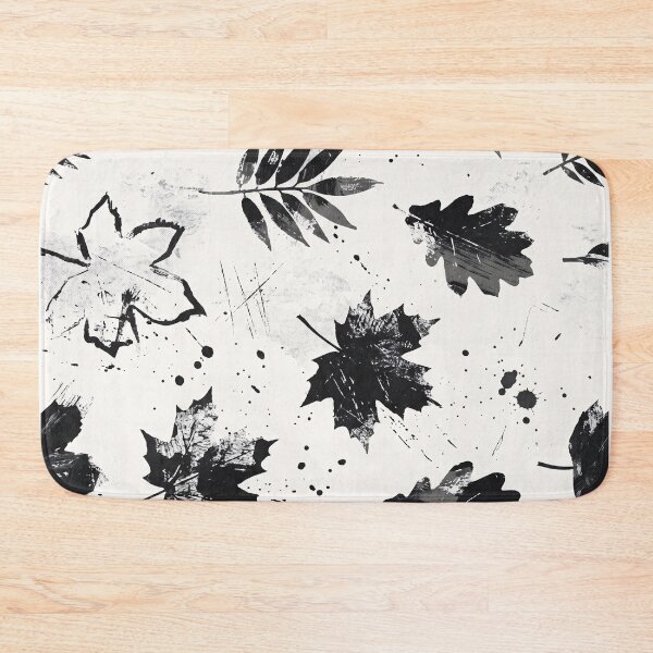 Item preview, Distressed Black Leaf Pattern Abstract designed and sold by TOM JACK.