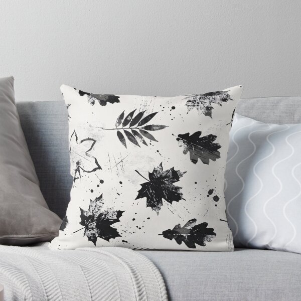 Item preview, Distressed Black Leaf Pattern Abstract designed and sold by TOM JACK.
