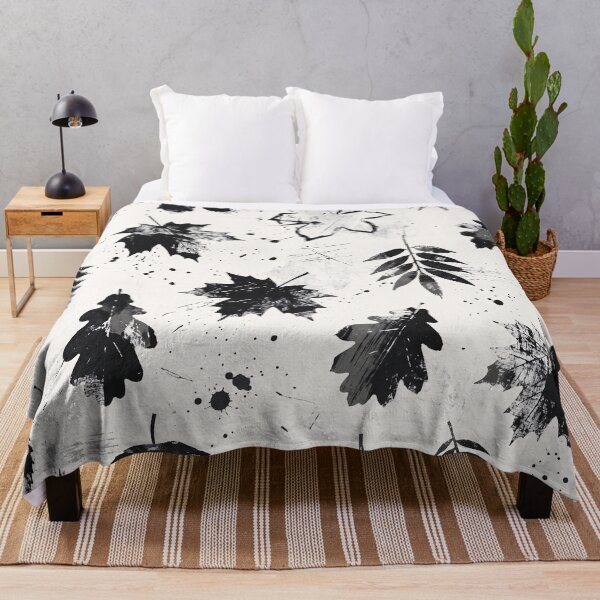 Item preview, Distressed Black Leaf Pattern Abstract designed and sold by TOM JACK.