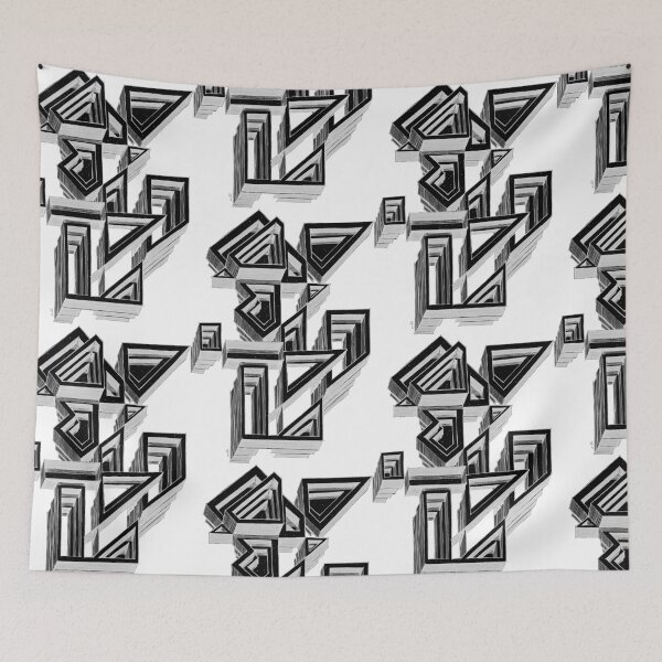 Item preview, Impossible Architecture — Optical Illusion Geometric Art designed and sold by SaharArtwork.