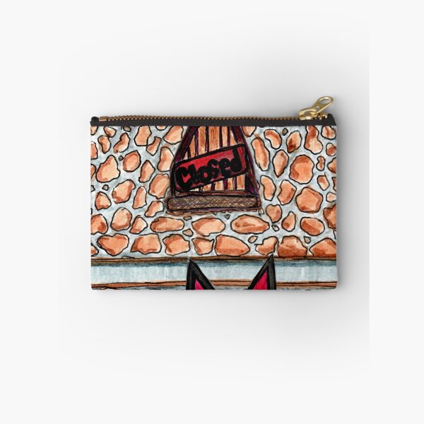 Item preview, Grumpy Black Cat Outside Closed Diner - Funny Cartoon Illustration designed and sold by Youknowmeasmax.
