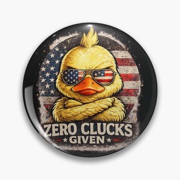 Item preview, Zero Clucks Given Duck Funny American Flag designed and sold by RawEdgeStudios.