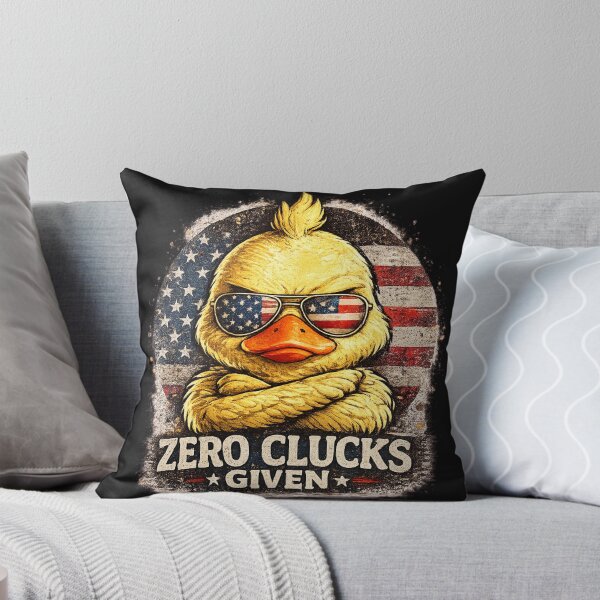 Item preview, Zero Clucks Given Duck Funny American Flag designed and sold by RawEdgeStudios.